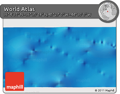 Physical 3D Map of the Area around 36° 19' 55" N, 44° 58' 30" W