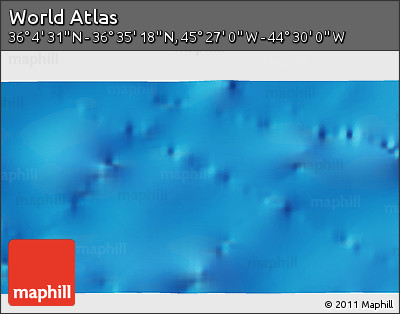 Physical 3D Map of the Area around 36° 19' 55" N, 44° 58' 30" W