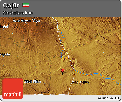 Physical 3D Map of Qojūr