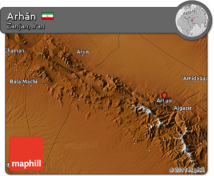 Physical 3D Map of Arhān
