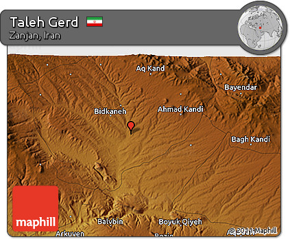 Physical 3D Map of Taleh Gerd