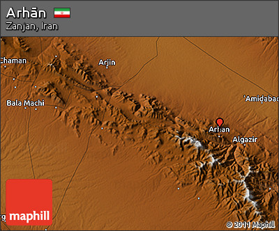 Physical 3D Map of Arhān