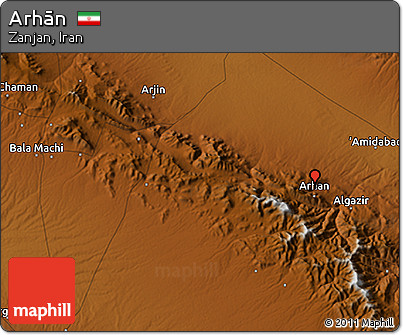 Physical 3D Map of Arhān
