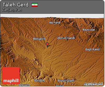 Physical 3D Map of Taleh Gerd