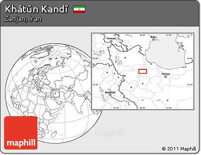 Blank Location Map of Khātūn Kandī
