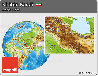 Physical Location Map of Khātūn Kandī