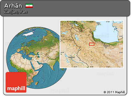Satellite Location Map of Arhān