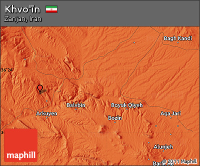 Political Map of Khvo'īn