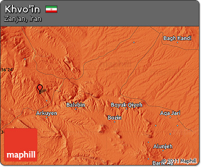 Political Map of Khvo'īn