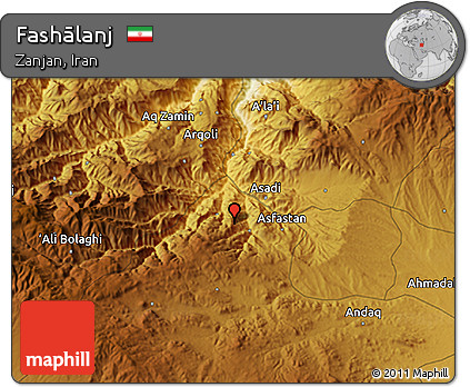 Physical 3D Map of Fashālanj