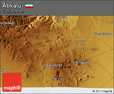 Physical 3D Map of Ābkalū