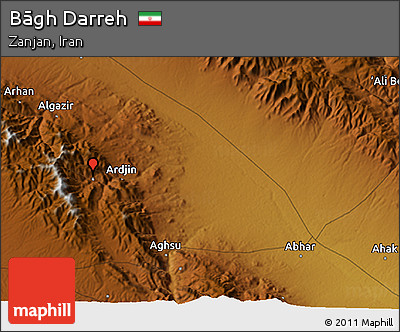Physical 3D Map of Bāgh Darreh