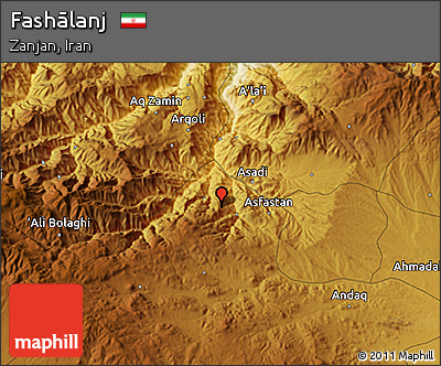 Physical 3D Map of Fashālanj