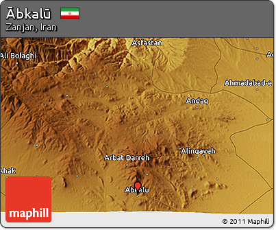 Physical 3D Map of Ābkalū