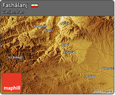 Physical 3D Map of Fashālanj
