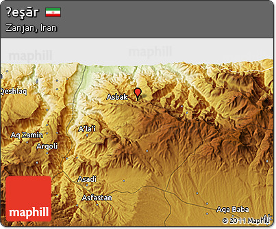 Physical 3D Map of Ḩeşār