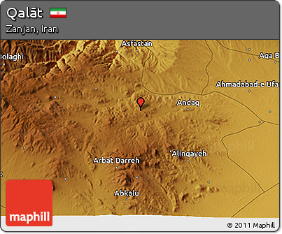 Physical 3D Map of Qalāt