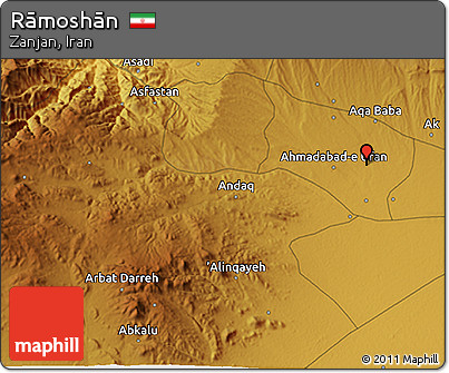 Physical 3D Map of Rāmoshān