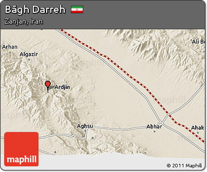 Shaded Relief 3D Map of Bāgh Darreh