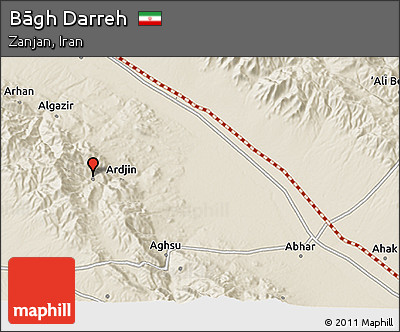 Shaded Relief 3D Map of Bāgh Darreh