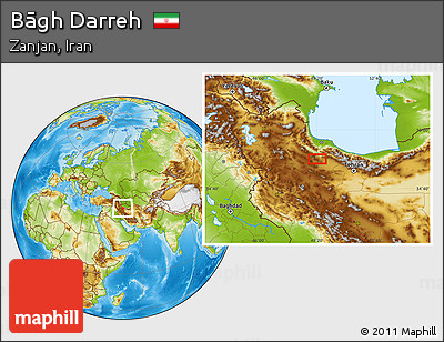 Physical Location Map of Bāgh Darreh