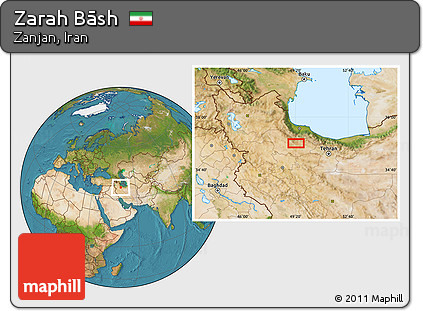 Satellite Location Map of Zarah Bāsh