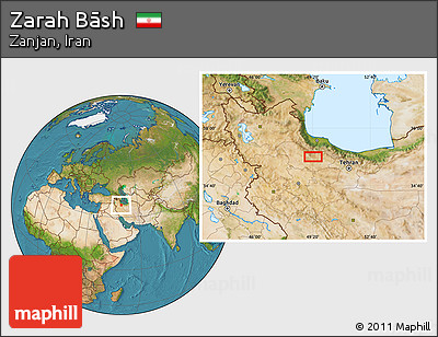 Satellite Location Map of Zarah Bāsh