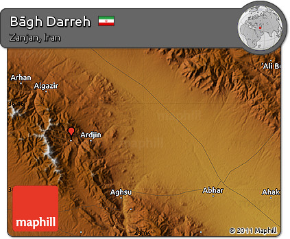 Physical Map of Bāgh Darreh