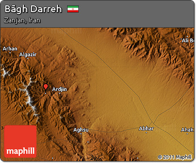 Physical Map of Bāgh Darreh