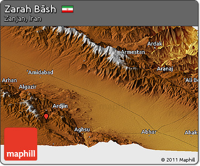 Physical Panoramic Map of Zarah Bāsh