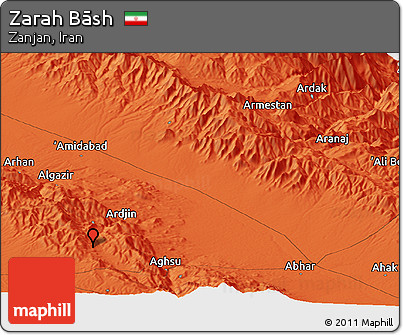 Political Panoramic Map of Zarah Bāsh