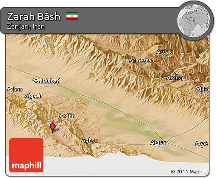 Satellite Panoramic Map of Zarah Bāsh