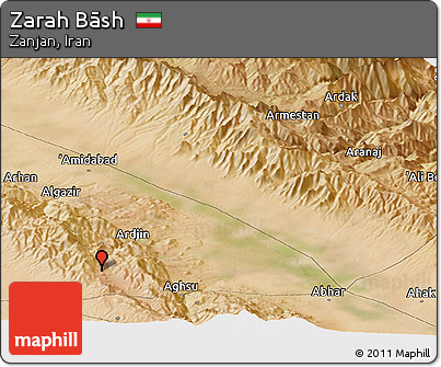 Satellite Panoramic Map of Zarah Bāsh