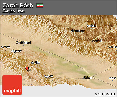 Satellite Panoramic Map of Zarah Bāsh