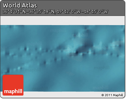 Satellite 3D Map of the Area around 36° 19' 55" N, 49° 13' 30" W