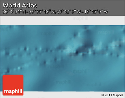 Satellite 3D Map of the Area around 36° 19' 55" N, 49° 13' 30" W