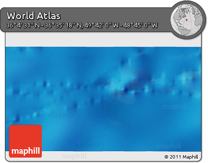 Shaded Relief 3D Map of the Area around 36° 19' 55" N, 49° 13' 30" W
