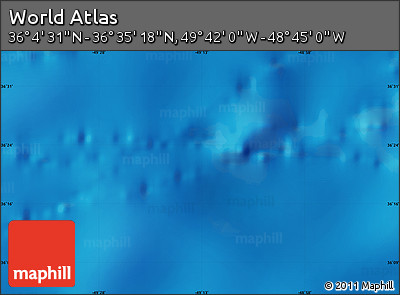 Physical Map of the Area around 36° 19' 55" N, 49° 13' 30" W