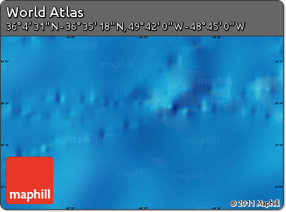 Physical Map of the Area around 36° 19' 55" N, 49° 13' 30" W