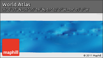 Physical Panoramic Map of the Area around 36° 19' 55" N, 49° 13' 30" W