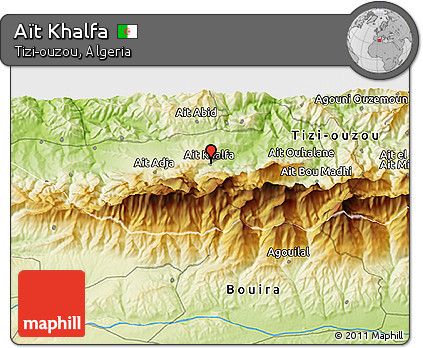 Physical 3D Map of Aït Khalfa