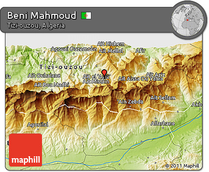 Physical 3D Map of Beni Mahmoud