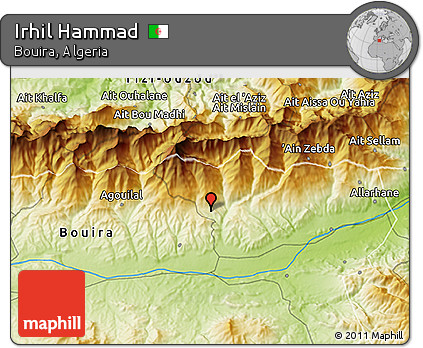 Physical 3D Map of Irhil Hammad