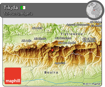 Physical 3D Map of Tikjda