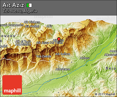 Physical 3D Map of Aït Aziz
