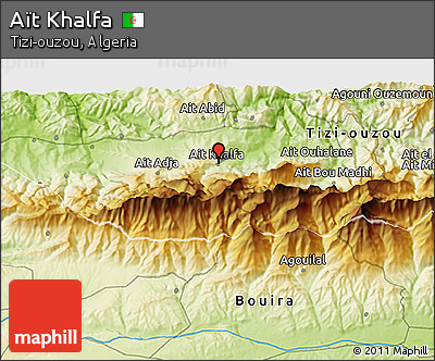 Physical 3D Map of Aït Khalfa