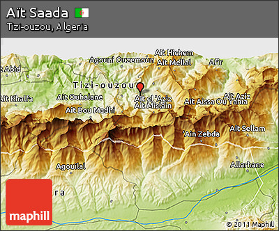 Physical 3D Map of Aït Saada