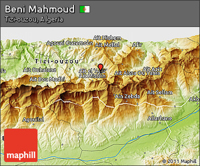 Physical 3D Map of Beni Mahmoud