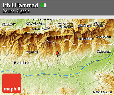 Physical 3D Map of Irhil Hammad