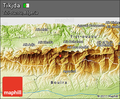 Physical 3D Map of Tikjda